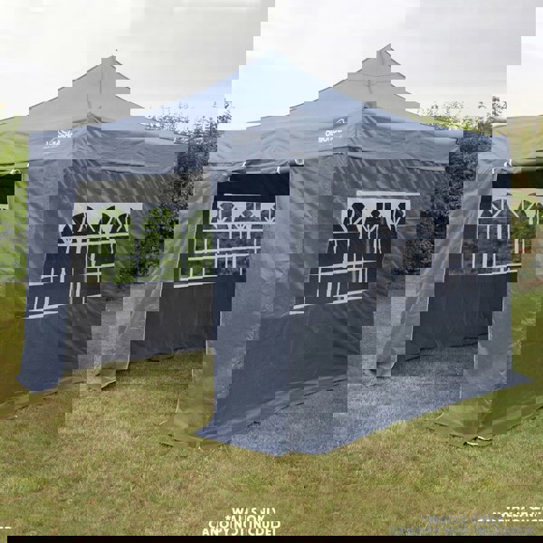 Side Walls Door & Windows for 2x2m Pop-Up Gazebo - GREY - Garden Party Tent - LoopsDirect