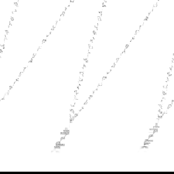 Sterling Silver Crystal Initial Necklace - MYLEE London