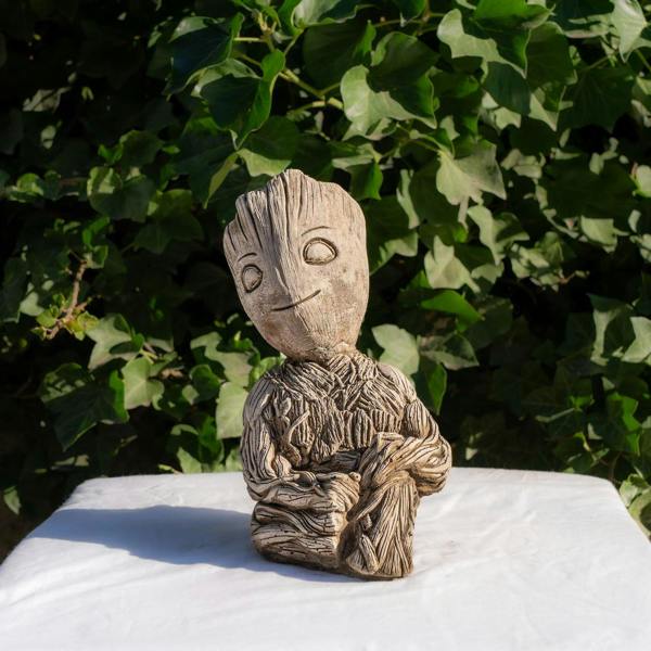 Garden Statue of a Wood Guardian Stone Cast Garden Ornament