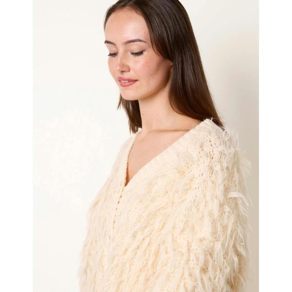 Blue Vanilla Fluffy Knit Cardigan