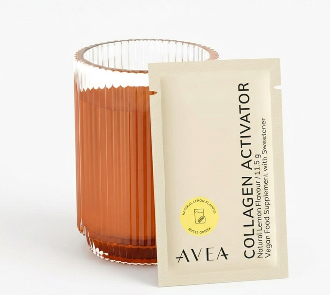 AVEA Collagen Activator - Lemon 30 Powder Sachets - 8400mg Colgevity™ - 4x More Effective Than Regular Collagen - Youthful Skin, Hair & Nails