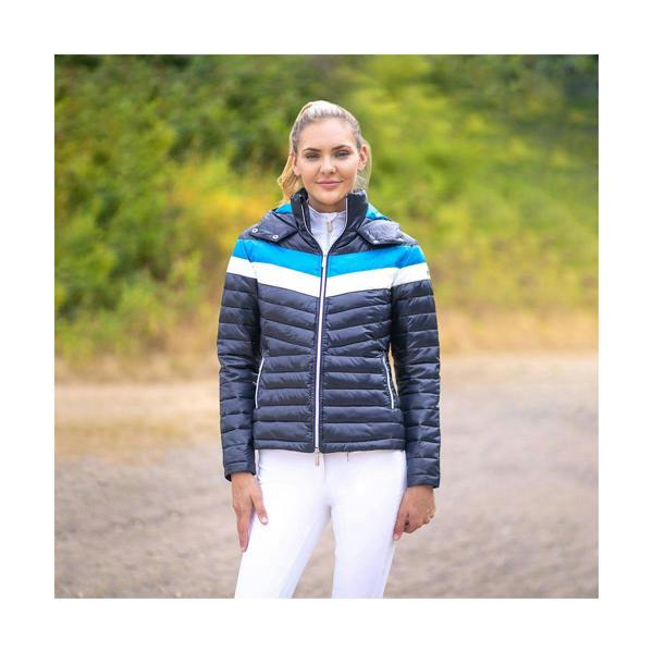 Coldstream Womens/Ladies Southdean Quilted Coat - Navy/White/Blue - 