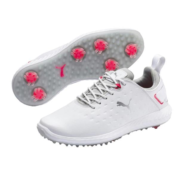 Puma Womens/Ladies Blaze Pro Ignite Textured Leather Spikeless Golf Shoes - White - 