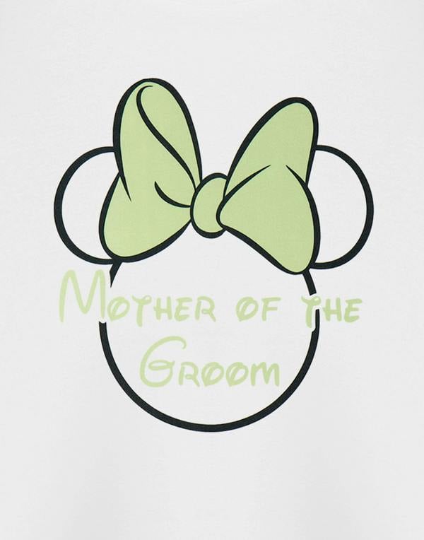 Disney Minnie Mouse Womens White Mother Of The Groom Hen Party Short Sleeved T-Shirt