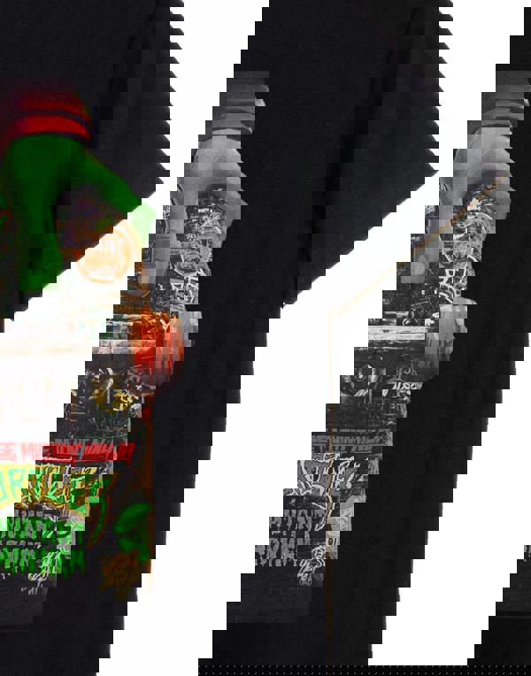 Teenage Mutant Ninja Turtles Boys Black Mutant Mayhem Skateboard Short Sleeved T-Shirt