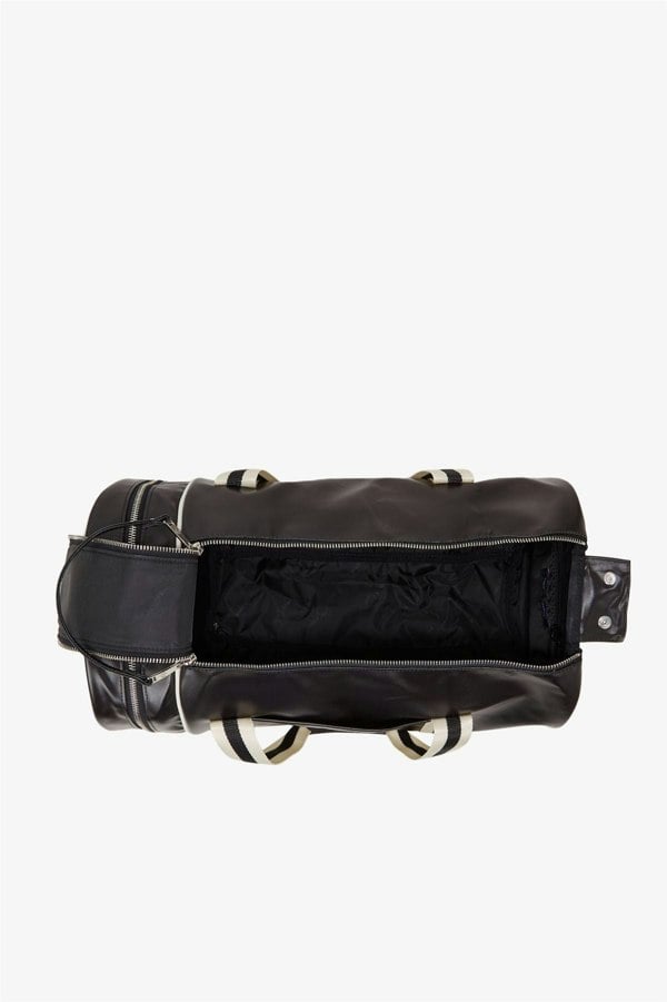 Fred Perry Classic Barrel Polyester Black/Ecru Cross Bag