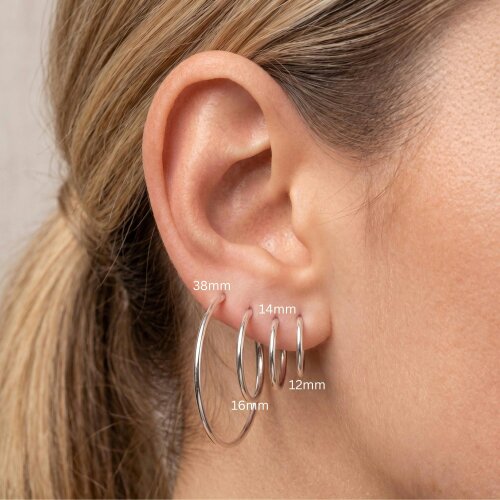 Spero London Sterling Silver Essential Hoop Earrings