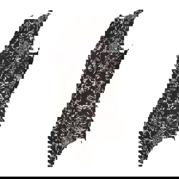 Zoggs Classique black and white damask bodysuit with medium leg height