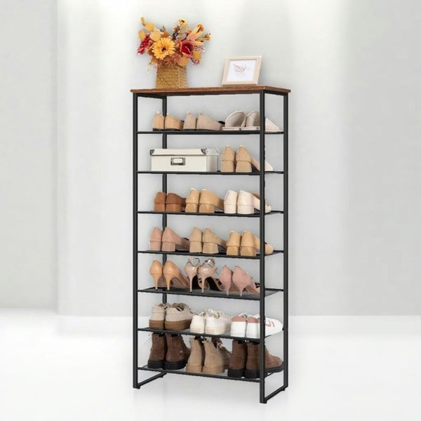 Rafaelo Mobilia 8-Tier Shoe Rack With Detachable Mesh