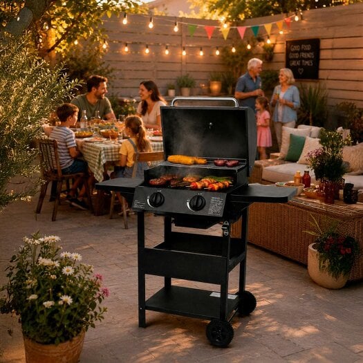 Neo Black Steel 2 Burner Gas BBQ Grill