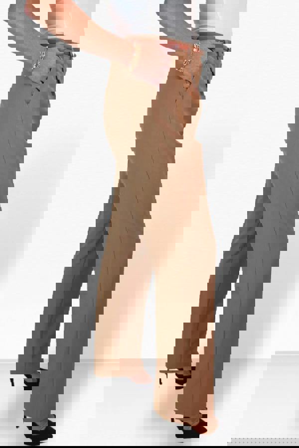 Paulo Due Women's Smart Tapered Leg Belted Trouser