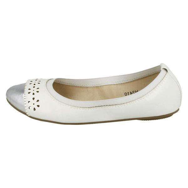 Spot On Girls Spot On Metallic Toecap Ballerina Shoes H2410