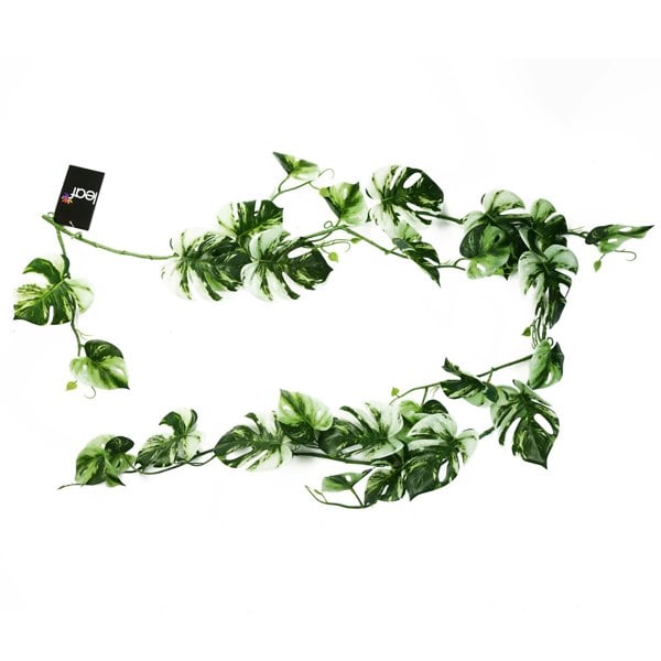 Leaf 6 x 180cm Artificial Hanging Trailing Variegated Monstera Plant