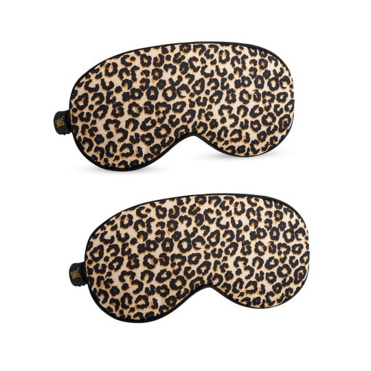 Satin Sleep Mask Twin Pack Sets - Various Designs - Leopard