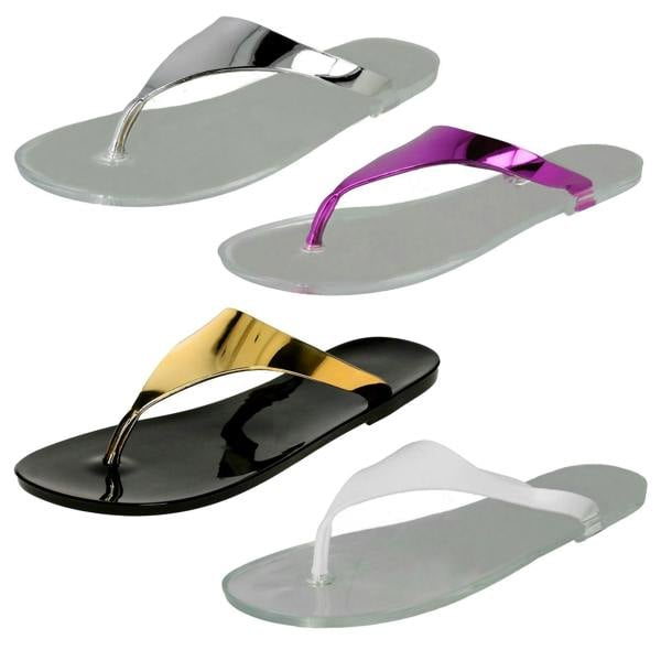 Spot On Ladies Spot On Jelly Toepost Sandals