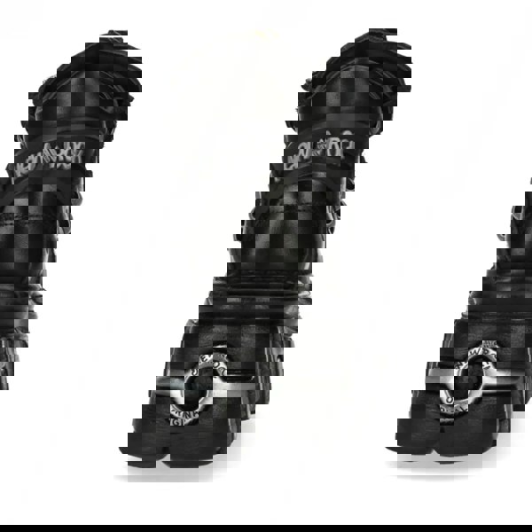 New Rock M-106N-C86 Black Flame Leather Ankle Platform Boots