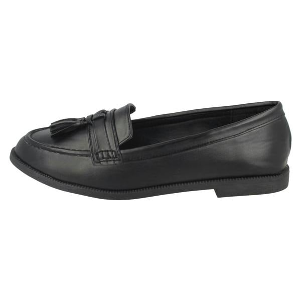 Spot On Ladies Spot On Tassel Trim Loafers F80298