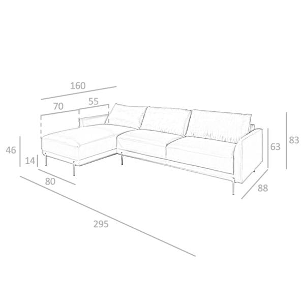 Angel Cerdá Corner sofa in black leather 6197/6198
