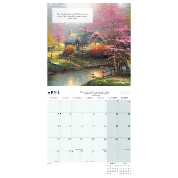 Kinkade, Lightposts For Living Calendar 2027, Wall Calendars, Month To View, Art, Gift
