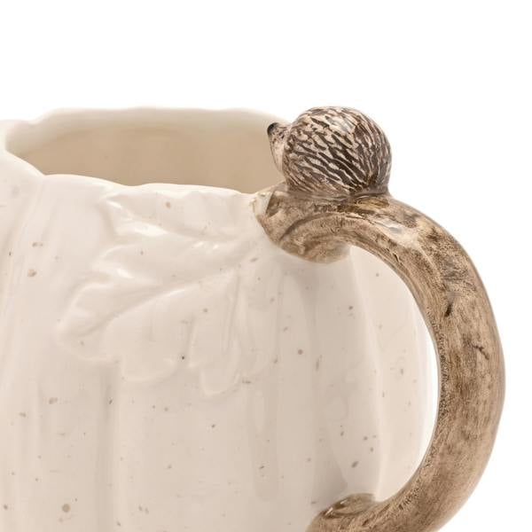 Country Living Set of 2 Pumpkin Mug with Hedgehog On The Handle