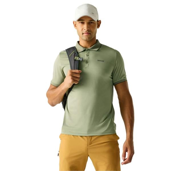 Regatta Mens Remex II Jersey Polo Shirt - Light Sage Solid - 