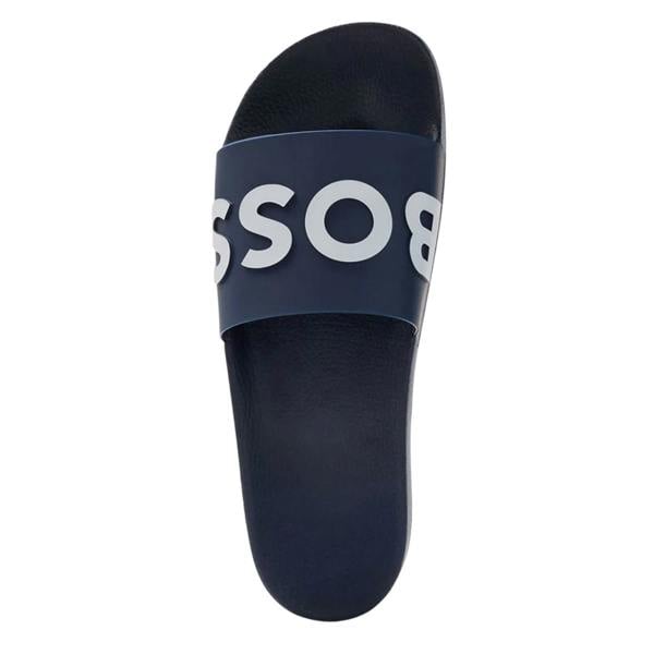 Boss Mens Logo Sliders - Dark Blue - 