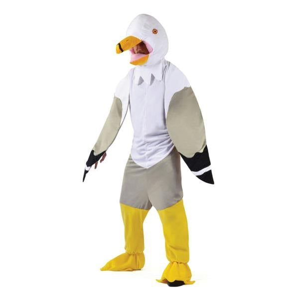 Bristol Novelty Unisex Adults Seagull Costume - White/Grey/Yellow - 