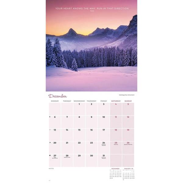 Mindful Life Calendar 2027, Wall Calendars, Month To View, Lifestyle, Gift