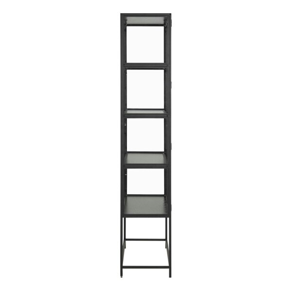 Wyld Haus Taipei Tall Black Metal 2 Door Display Bookcase Cabinet