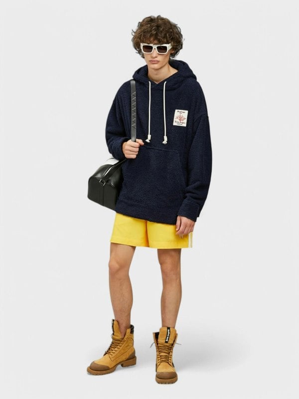 Palm Angels Coral Terry Hoodie Navy - Supplied FashionPalm Angels