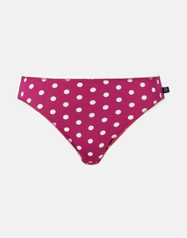 British Boxers Women's Bamboo High Leg Knicker – Rhubarb Polka