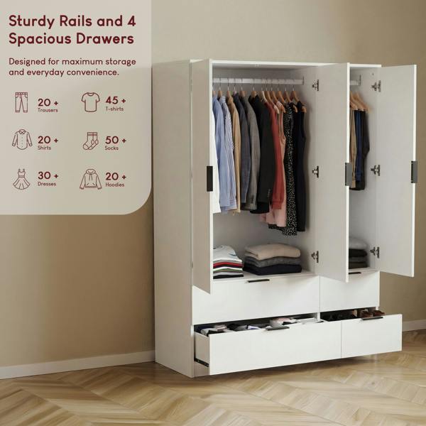 Vida Designs Trega 3 Door 4 Drawer Wardrobe