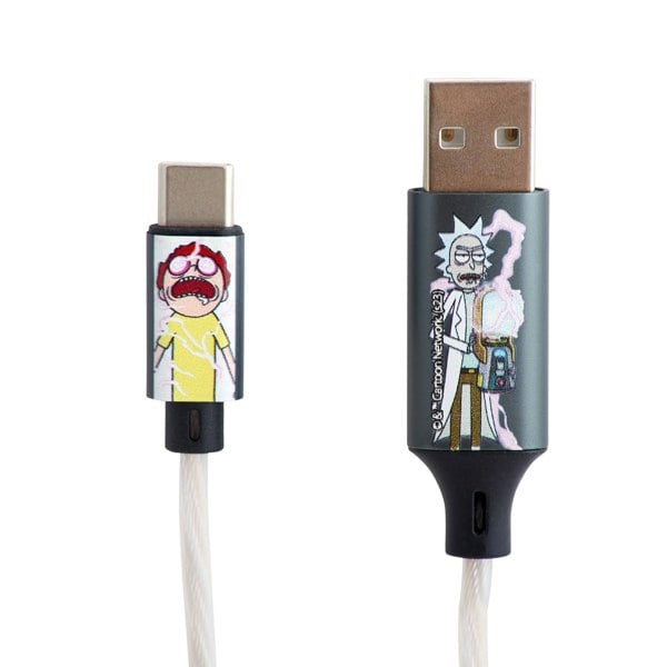 Lazerbuilt | Rick and Morty USB to Lightning Charging & Data Sync Cable With Flowing Night 1.2M