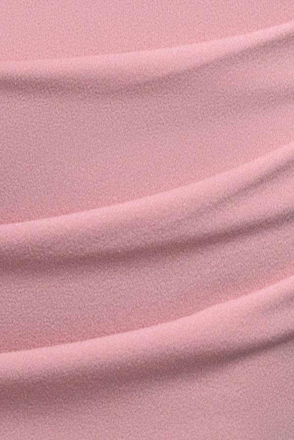 Off The Shoulder Satin Bow Neck Maxi Dress - Blush Pink DR5073