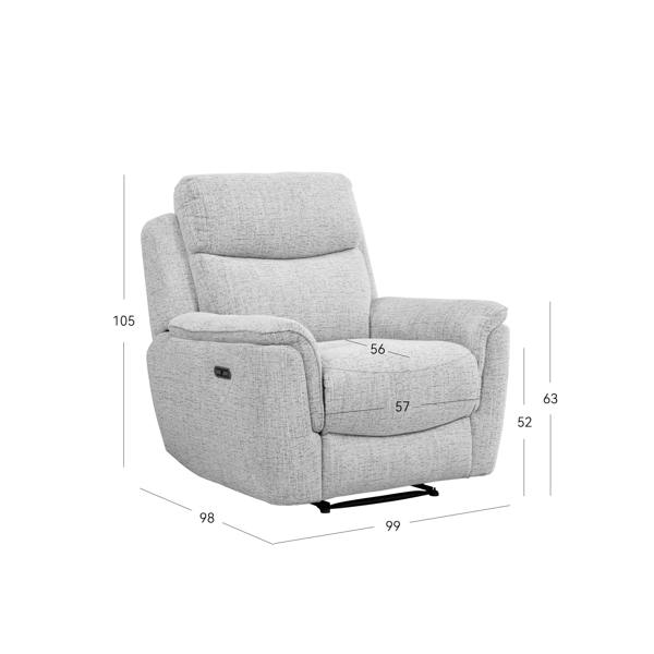 Hawbush Power Recliner Armchair - Beige
