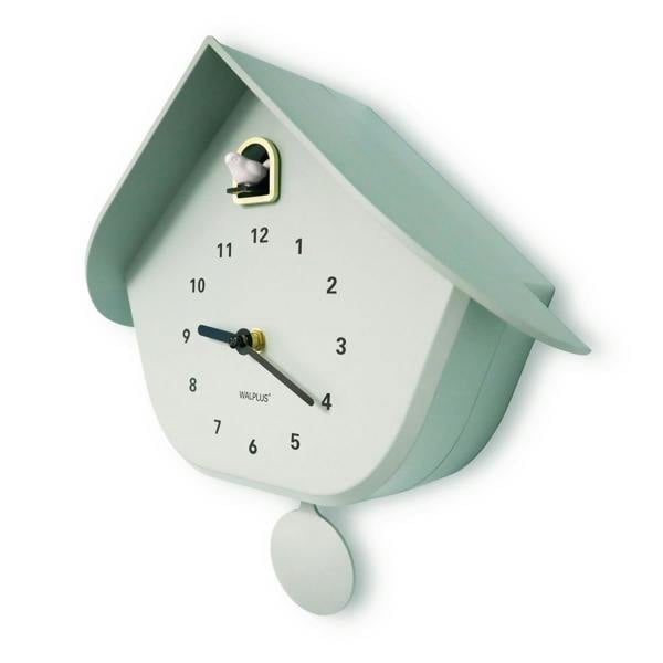 WALPLUS WC2164 - Walplus Minty Green Pastel Cuckoo Clock (32.5cm / 12.8 inch)