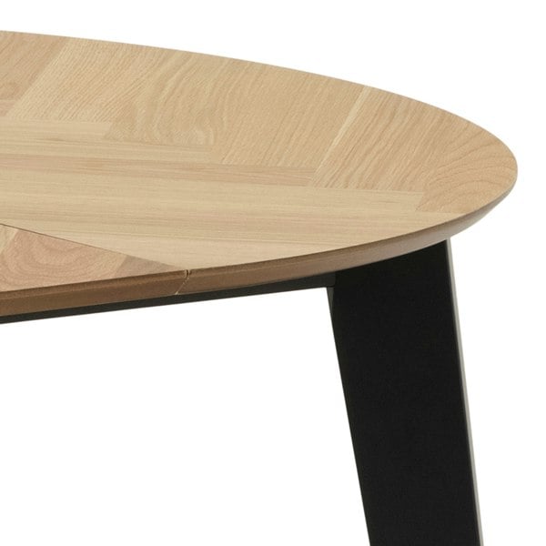 Furniture To Go Georgetown Round Dining Table in Oak & Black