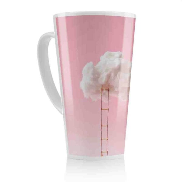 Benjamin Tate Design Ladder To the Cotton Clouds Latte Mug