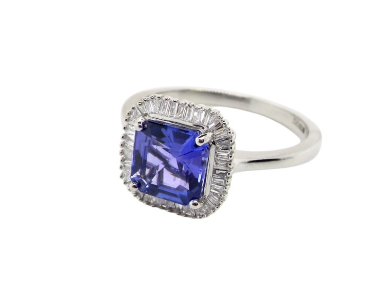 A Tanzanite and Diamond ring