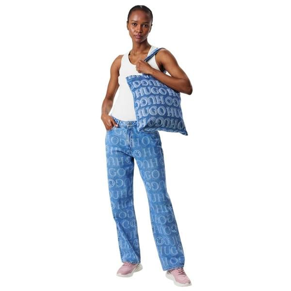 Hugo Roselyn All-Over Print Denim Tote Bag - Blue - 