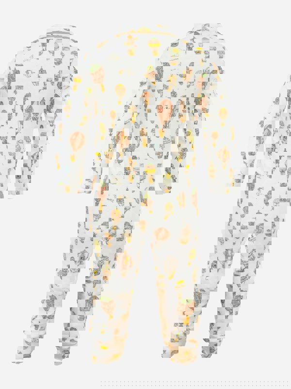 Atelier Choux Baby Hot Air Balloons Classic Playsuit in White