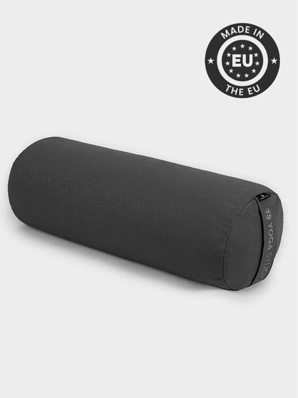 Yoga Studio Organic Buckwheat Meditation Bolster Cushion - Grey