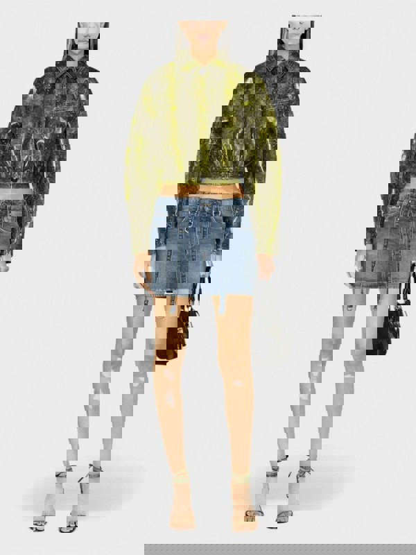 Off - White Logo - Patch Denim Mini Skirt Blue - Supplied FashionOFF WHITE