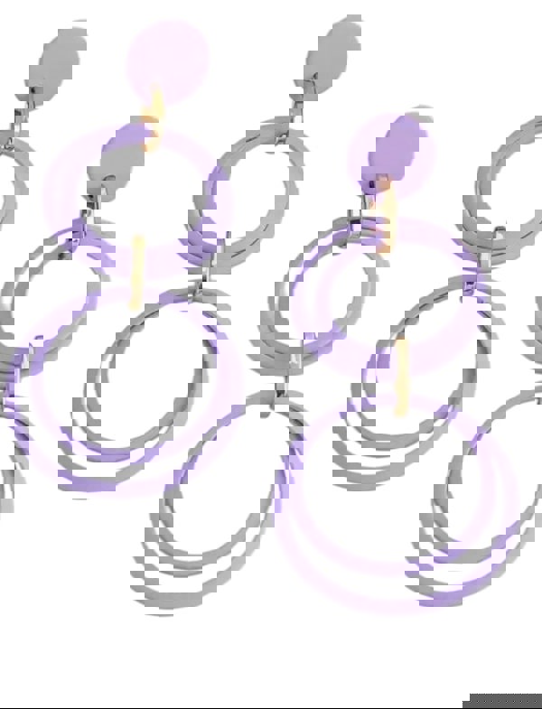 One Of A Kind Club Long circles earrings -  Lilac