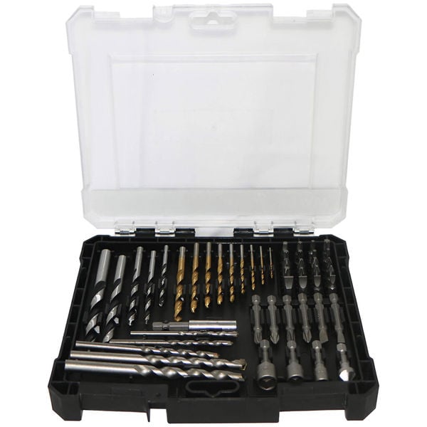 MYLEK 50 Piece Drill Bit And Screwdriver Accessory Set