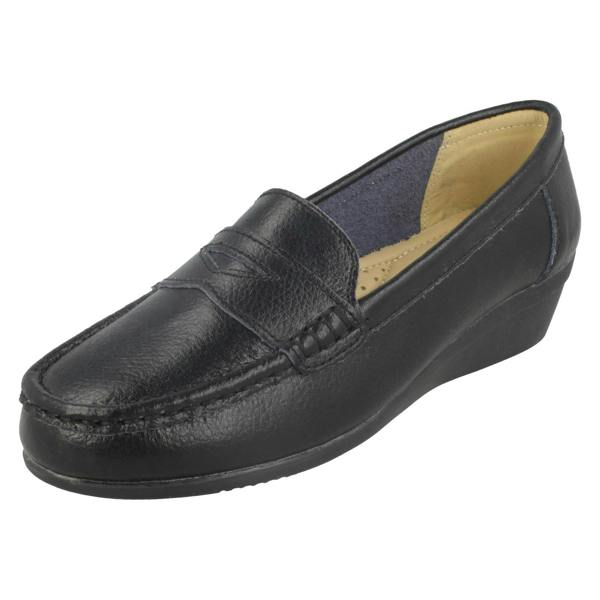 Down to Earth Ladies Down To Earth Leather Loafers F90064