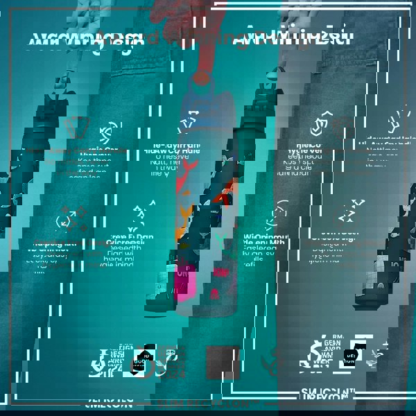 ION8 Leak Proof Slim Water Bottle, Recyclon, Whales, 500ml (18oz)