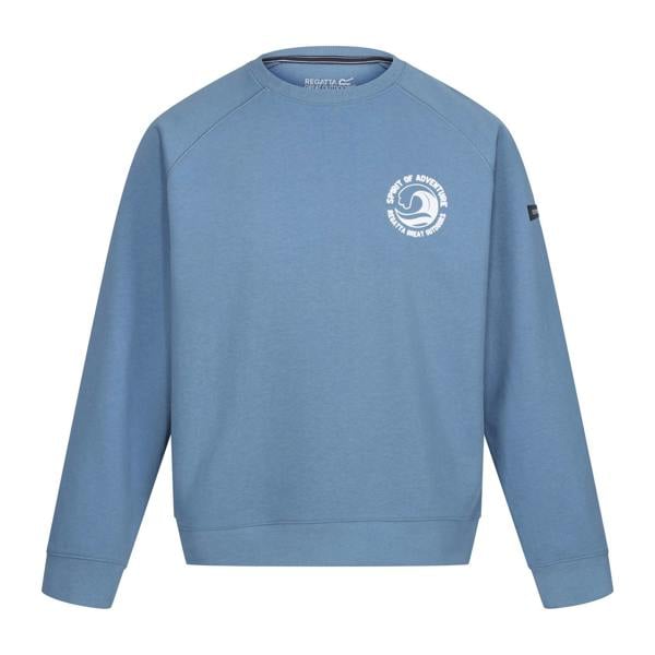 Regatta Mens Nithsdale Wave Crew Neck Sweatshirt - Coronet Blue