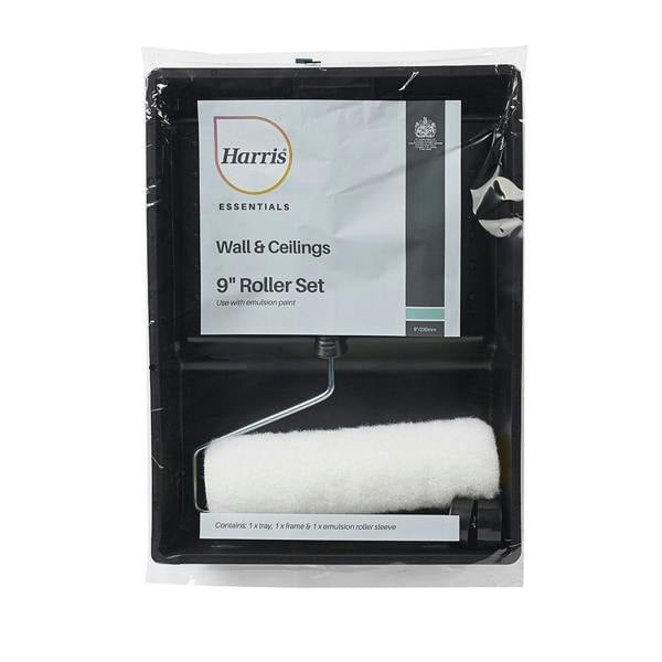 Harris Essentials Paint Roller Set - Black/White - 