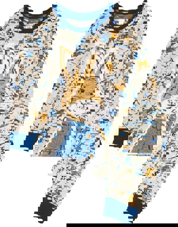 Peter Rabbit Boys Blue Peter Rabbit All-Over Print Long Sleeve Long Leg Pyjama Set